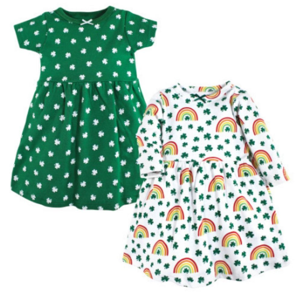 Hudson Baby St. Patrick's Day Dresses Baby 18M 12-18mos. Rainbow Green multi New